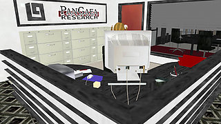 Office Slut's Icesicle Orgasm: 3D Cartoon Masturbation Frenzy