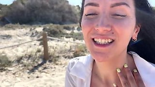 Eva Keks Remote Vibrator Orgasm in Public - Restaurant, Beach & Parking Lot Fun