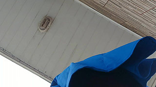 Leave My Cell Phone Recording My Stepmom While Cleaning the Sidewalk