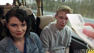 Charlie Dean and Federika in a wild bus ride with a stunning view