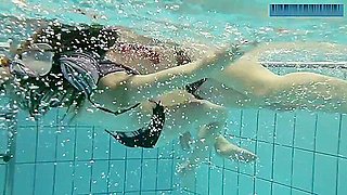 Two Super Hot teens 18+ In The Pool