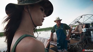 Spicy MILF exciting outdoor clip