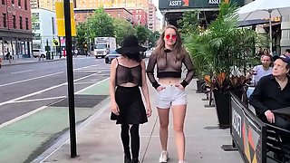 Shy Goth Exhib's Daring Outdoor Walk and Top Change in