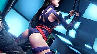 Psylocke Gets Pounded by Monster in Hardcore 3D Action