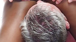 Flower Get Her Pussy Eaten and Fucked Hard by White Older Lover