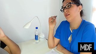 Argentinian Doctor Gets All The Milk On Her Face