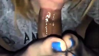 Amateur Foot Fetish Fun with a Sexy Blowjob