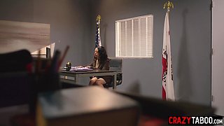 Black counselor pounded torrid immense baps teenage and honey luved harsh plowing