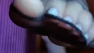 Fetish amateur sex in pink gloves and stockings