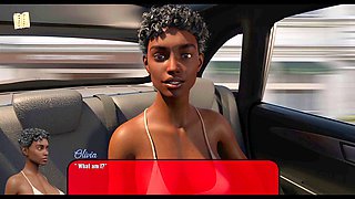 Amateur blonde with big tits plays PC games while showing off her ass