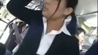 Japanese babe caught at the public transport