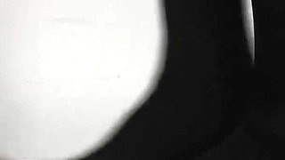 Mistress Cleo in Pantyhose Trample His Slave to Orgasm