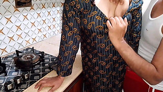 Step Stepson Fucks Stepmom in Kitchen