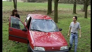 Cute Amateur Teen From Germany Sucking Cock in Park