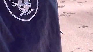 Wifey Dared Walking Around Side Boob on Public Beach