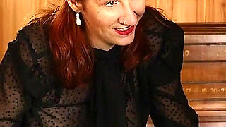Lesbian Billiard Game: Slave Mila Spreads Her Pussy for Impact Punishment by Mistress Roxy