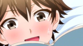 Hentai Busty Purple Hair Girl Seduces Boy for Wild Sex