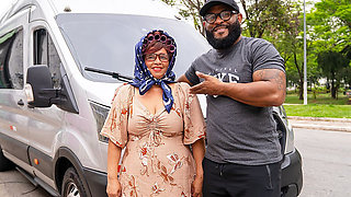 Fat Redhead Mature Ass Stretched in Driving Bus