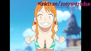 Nami lets you fuck her non-stop.