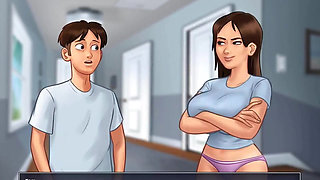 Summertime saga: stepson filled his stepmom's pussy with cum ep 189