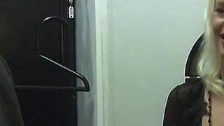 Blonde Milf gets naked and masturbates horny pussy