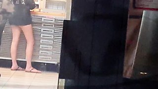 Close up teen foot worship