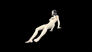 Animated 3D Porn - Very Beautiful Girl Masturbating with Banana Till Orgasm