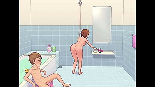 Daily Countryside Fuck Fest - Big Tits Anime Girls in Nude Bath Scenes