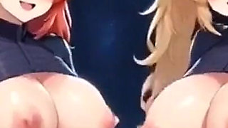 Cute Anime Police Officer in Space Station, Ai Animation
