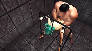 Shy japanese college girl in glasses gets fucked in the prison