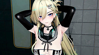 Wuthering Waves - Lynae Raw Fucked by Black Dick in Restroom - 3D Hentai Animations