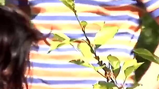 Busty milf gets screwed outdoors