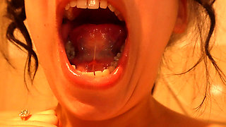 Giantess Stepsister Is Very Hungry so She Eats Tiny Stepbrother Then Takes a Shower