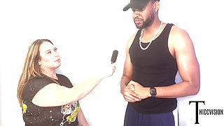 Big Titty Reporter Fucks BBC Athlete