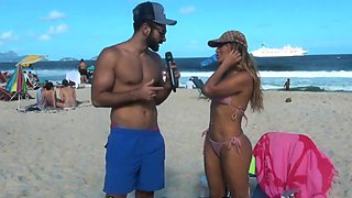 Brazilian bombshell riding a cock to orgasm in her panties