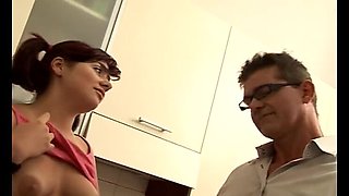Big Tits Housewife Takes Creampie From Husband in Kitchen