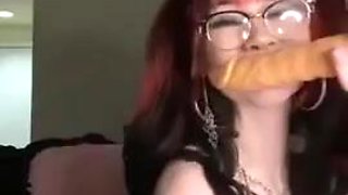 See Punk inhaling faux-cock (hexmami)