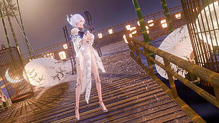 [mmd] Haku Ronin Pipa Ancient Elegant and Erotic Cheongsam Strip House Dance
