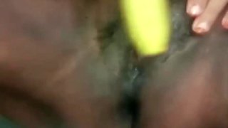 Aunty Playing With Banana And Her Husband Banana