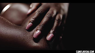 Extreme Interracial Cumflation - Sexy Black Girl Zaawaadi Filled With Loads Of CUM Inside Her Pussy