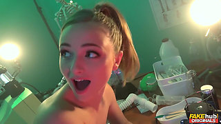 Fakehub Originals - Mad Scientist Steve Brings a Gorgeous Doll Lady Bug to Life & Gives Her a Wild Lab Workout