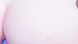 Huge Dildo Anal Ride to Massive Gape & Orgasm