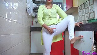 Hot Indian Stepsister Pinki Cute Fucked Hard in Kitchen During Photoshoot - Big Ass, Tight Pussy, and Creampie