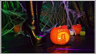 Littlemisstiptoes - Halloween Pumpkin Tease, Crush And Trample In My Popular Thigh High Boots