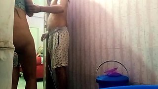 Indian Sister in Law Fucked by Her Brother in Law at Bathroom