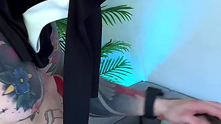 Fast Fuck: Tattooed Ghost Face Sam Garro Destroyed My Tiny Pussy - Hard, Rough Sex & Facial Cumshot