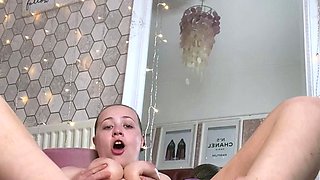 Awesome Amateur teen blonde toying pussy