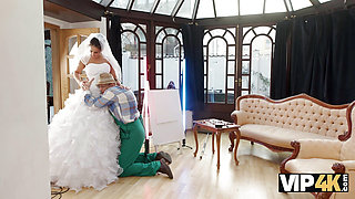 VIP4K. Freaky gardener caught me masturbating...