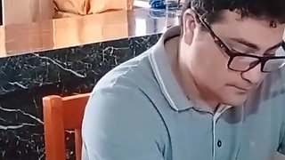 My Cuckold Husband Works While My Stepson Fucks Me in the Kitchen No