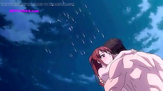 Hentai Pool Sex After BBQ - Sweaty Anime Teen Fucks Wet Pussy Outdoor